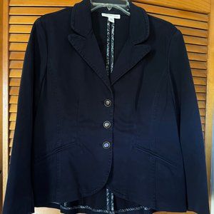 Dark Navy Coldwater Creek Riding-Style Jacket